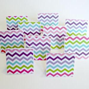 Colorful Chevron Blank Mini Note Cards Lunchbox..
