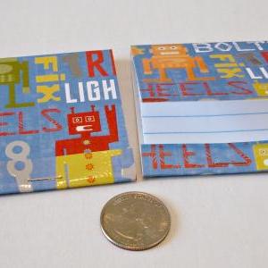 Boys Love Robot Mini Matchbook-style Note Pads..