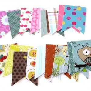 Small Pennant Flag Tags Assorted Designs 30 Count..