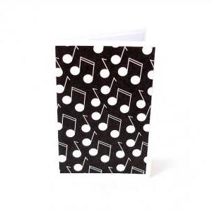 Black And White Music Note Mini Cards Set Of 8..