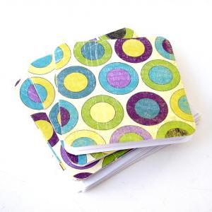 Colorful Large Polka Dots Handmade Mini Cards..