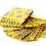 2inch Scalloped Squares In Fruit Patterned Paper..