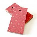 Red Patterned Kraft Tags Mini Tags Merchandise..