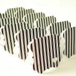 Black And White Strips Bracket Style Mini Cards..