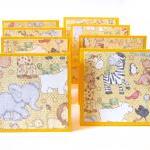 Baby Mini Greeting Card Set Baby Safari Animals..