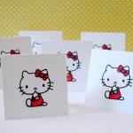 Blank Mini Cards Kitty Card Set Lunchbox Notes..
