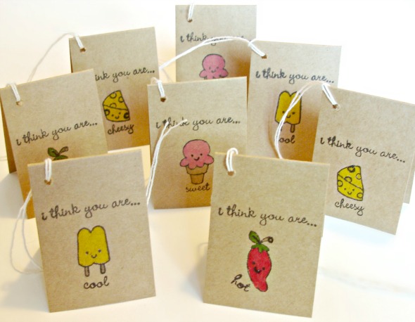 I Think You Are Blank Personality Trait Mini-card Tags Handmade Mini Cards Any Occasion Set Of 8