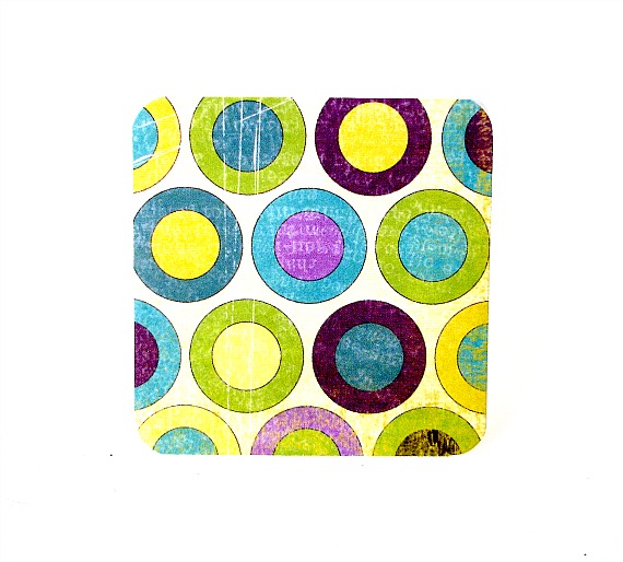 Colorful Large Polka Dots Handmade Mini Cards Blank Mini Note Cards Set Of 6