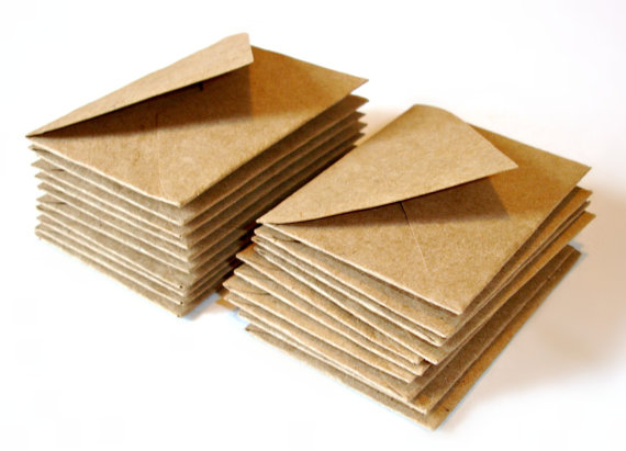 Mini Kraft Envelopes Miniature Envelopes Handmade Mini Envelopes Square Mini Envelopes Set Of 8
