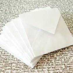 White Mini Envelopes Handm..